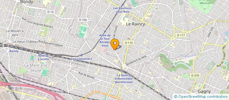 localisation de l'entreprise COUPONRESA à LE RAINCY