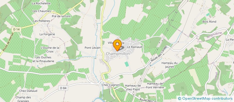 localisation de l'entreprise COUPRIE FAMILY à CHAMPMILLON