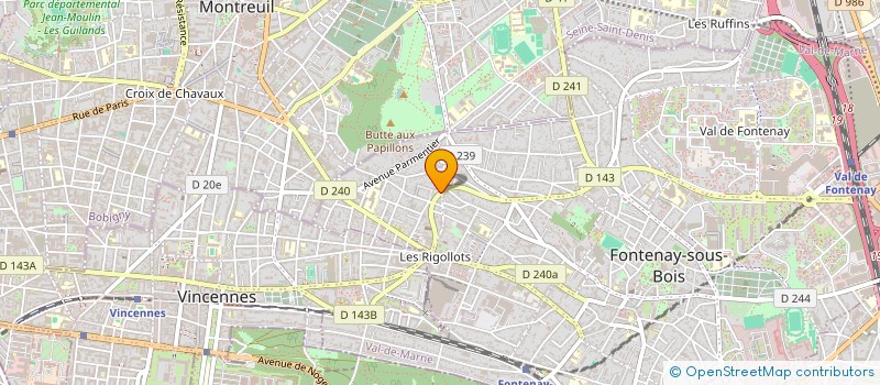 localisation de l'entreprise COUPS-RAGE à FONTENAY-SOUS-BOIS