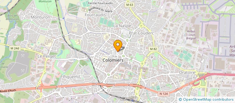 localisation de l'entreprise COUPUT ET FILS à COLOMIERS