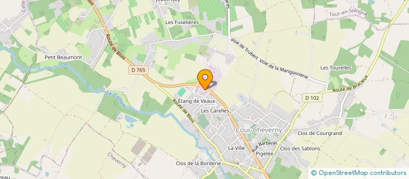 localisation de l'entreprise COUR CHEVERNY AUTOMOBILE SARL à COUR-CHEVERNY