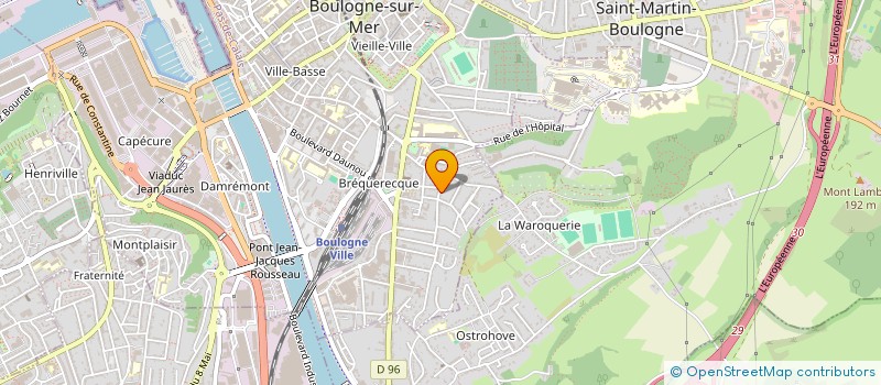 localisation de l'entreprise COUR DU CENTRE  BOULOGNE-SUR-MER
