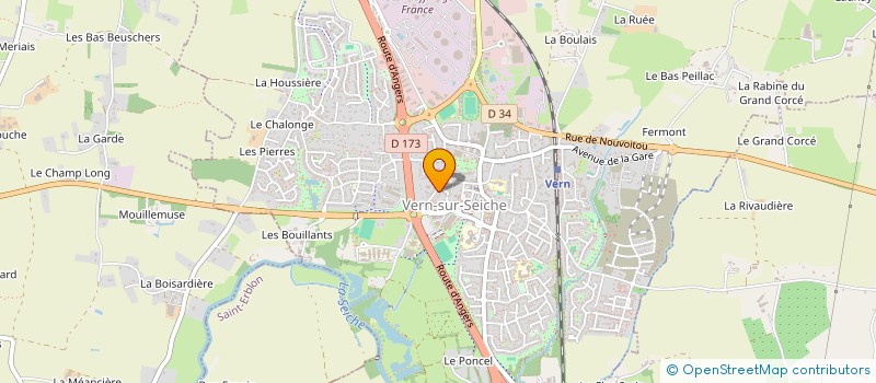 localisation de l'entreprise COUR ET JARDIN  VERN-SUR-SEICHE