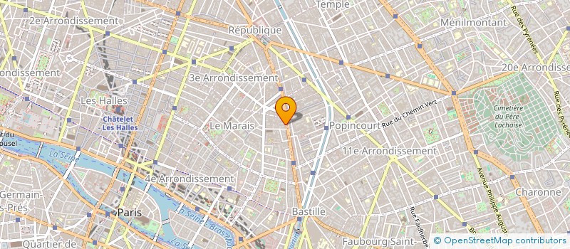 localisation de l'entreprise COUR INTERIEURE à PARIS