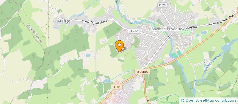 localisation de l'entreprise COUR'RIRE  SAVIGNE-L'EVEQUE