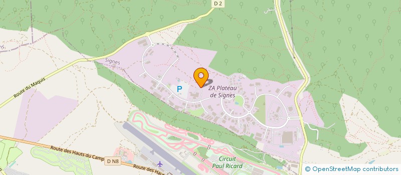 localisation de l'entreprise COURAGE COMPETITION  SIGNES