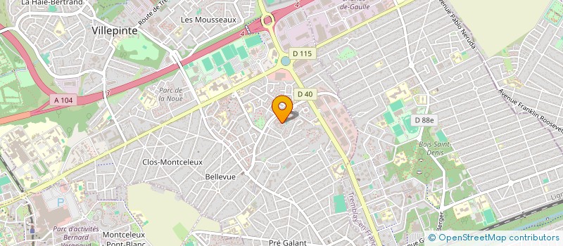 localisation de l'entreprise COURAGE POUR VAINCRE à VILLEPINTE