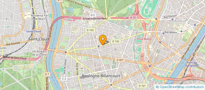 localisation de l'entreprise COURANIM à BOULOGNE-BILLANCOURT
