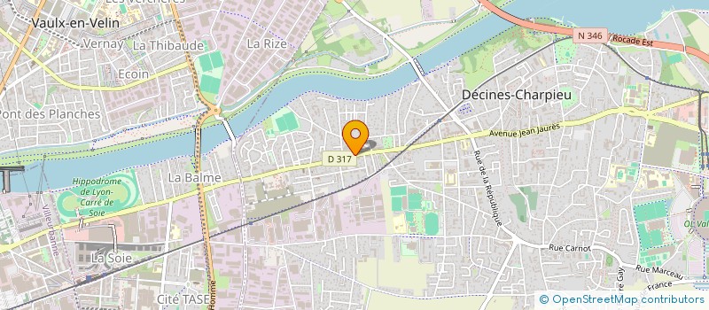 localisation de l'entreprise COURANT  DECINES-CHARPIEU