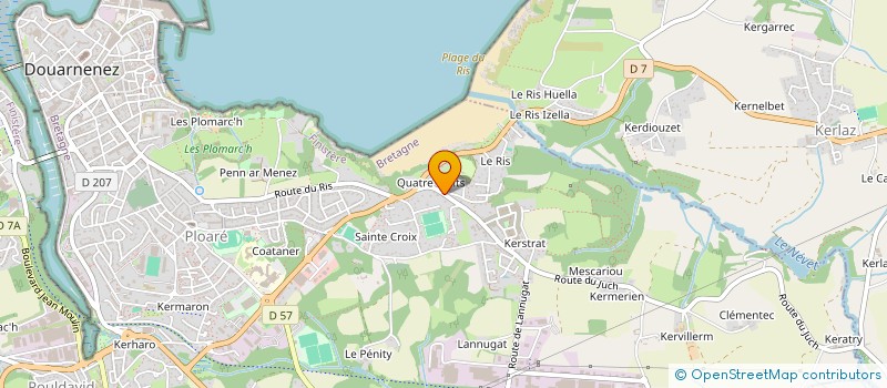 localisation de l'entreprise COURANT D'AIR  DOUARNENEZ