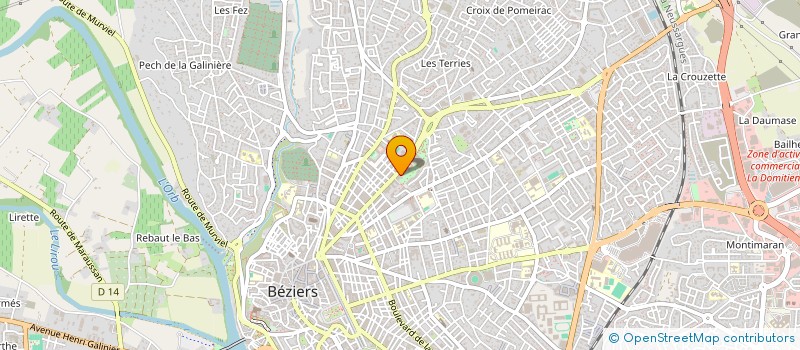 localisation de l'entreprise COURANT MALIE  BEZIERS