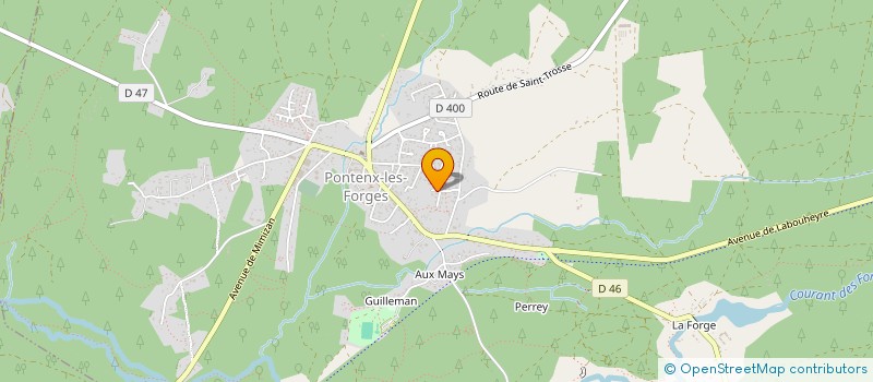 localisation de l'entreprise COURANT'NATURE  PONTENX-LES-FORGES