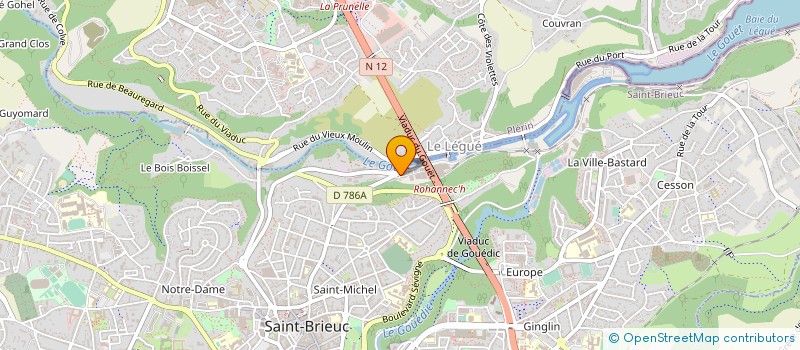 localisation de l'entreprise COURANTS DU LEGUE à SAINT-BRIEUC