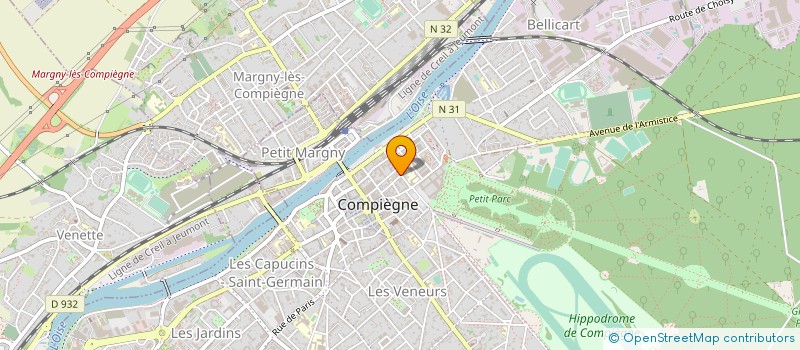 localisation de l'entreprise COURANTS ELECTRIQUES DE PICARDIE  COMPIEGNE