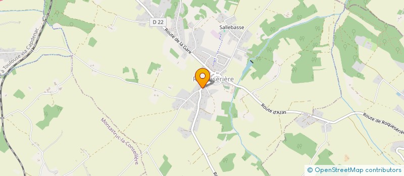 localisation de l'entreprise COURANTS FORTS ET FAIBLES  ROQUESERIERE