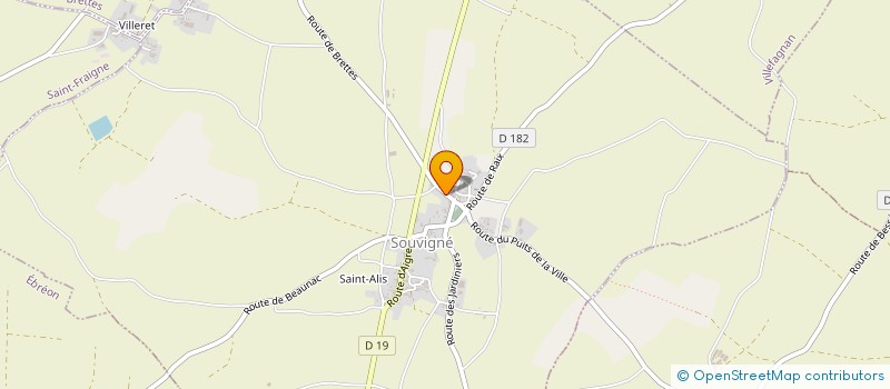 localisation de l'entreprise COURAUD à SOUVIGNE