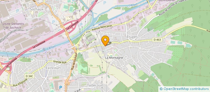 localisation de l'entreprise COURBERY  ETUPES