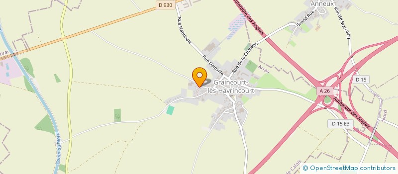 localisation de l'entreprise COURBET TRANSPORTS  GRAINCOURT-LES-HAVRINCOURT