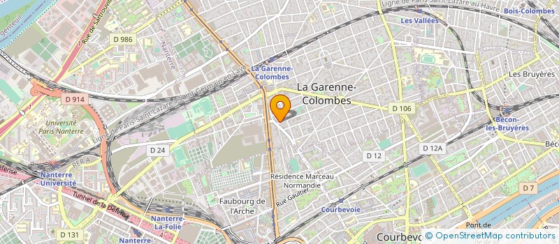 localisation de l'entreprise COURBEVOIE AUTOS REPARATIONS à LA GARENNE-COLOMBES