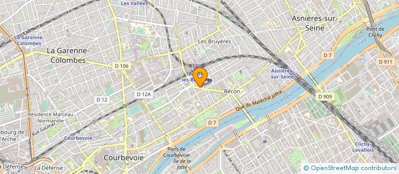 localisation de l'entreprise COURBEVOIE DISTRIBUTION à COURBEVOIE