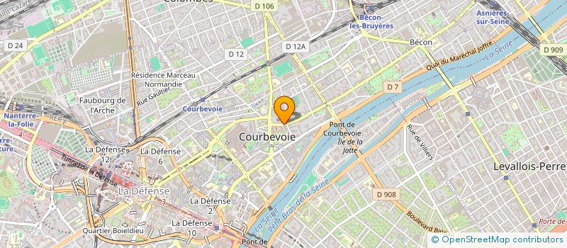 localisation de l'entreprise COURBEVOIE GYM'RYTHMIQUE à COURBEVOIE
