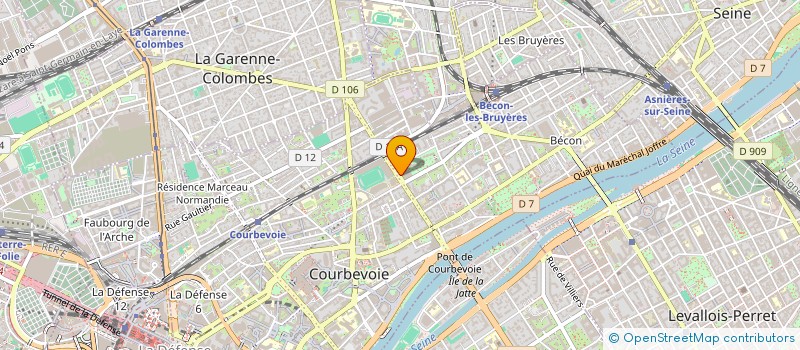 localisation de l'entreprise COURBEVOIE SPORT TENNIS à COURBEVOIE