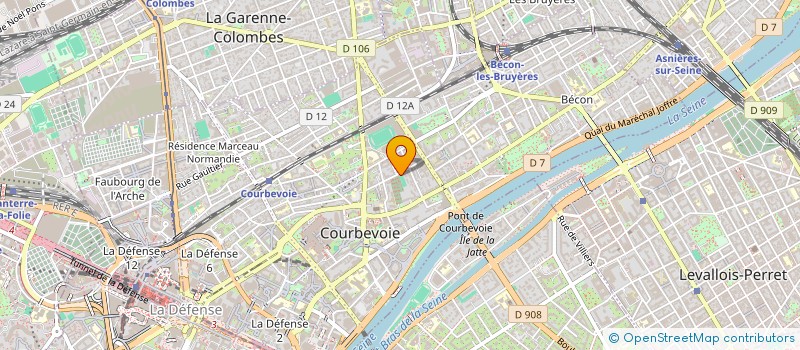 localisation de l'entreprise COURBEVOIE SPORTS - BOULE LYONNAISE à COURBEVOIE