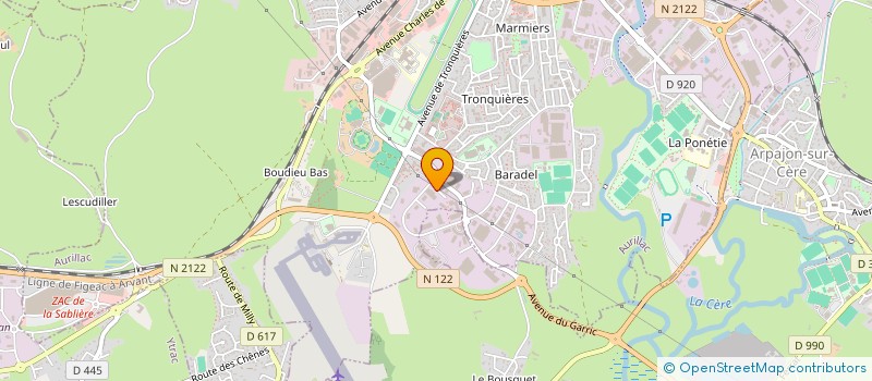 localisation de l'entreprise COURBEYRE à AURILLAC