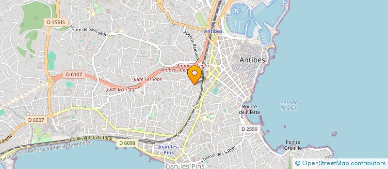 localisation de l'entreprise COURBIS J-PIERRE ET J-NOEL à ANTIBES