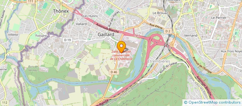 localisation de l'entreprise COURBRICO à GAILLARD