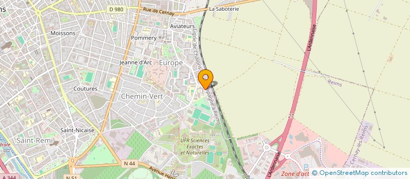 localisation de l'entreprise COURCELLES LOTH  REIMS