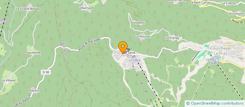 localisation de l'entreprise COURCH AU PIED DES PISTES à COURCHEVEL