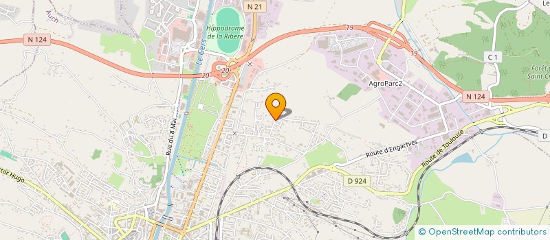 localisation de l'entreprise COURCHAGUDES  AUCH