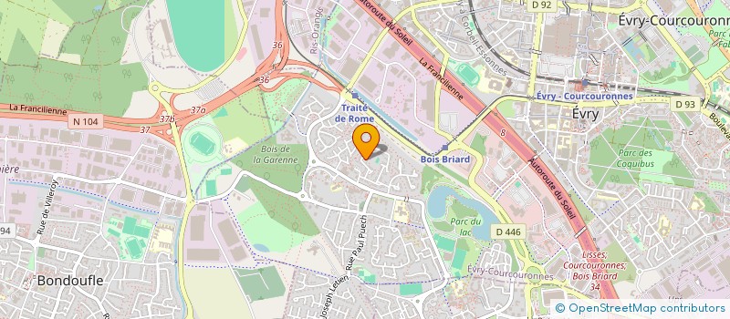 localisation de l'entreprise COURCOURONNES COUNTRY WESTERN DANCE  EVRY-COURCOURONNES