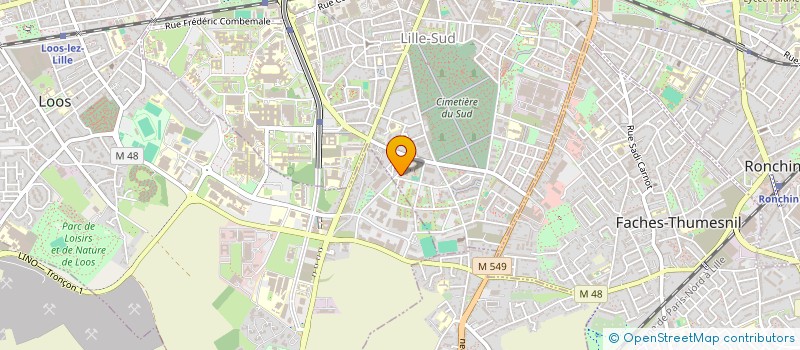 localisation de l'entreprise COURDENT C ET HUON C à LILLE