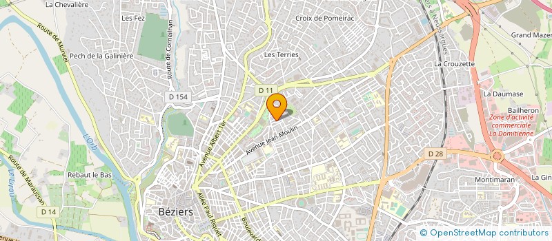 localisation de l'entreprise COURDO à BEZIERS