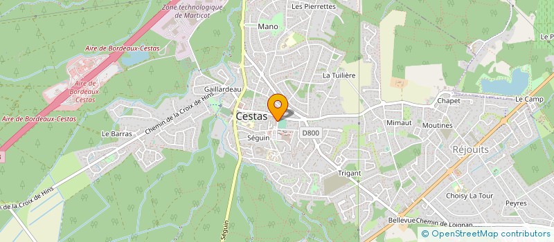 localisation de l'entreprise COUREAU SARL à CESTAS