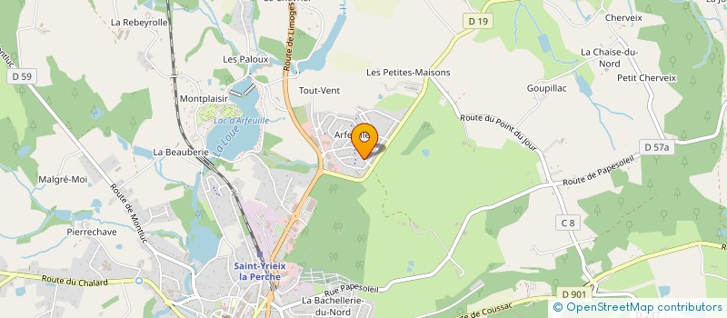 localisation de l'entreprise COUREAUD  SAINT-YRIEIX-LA-PERCHE