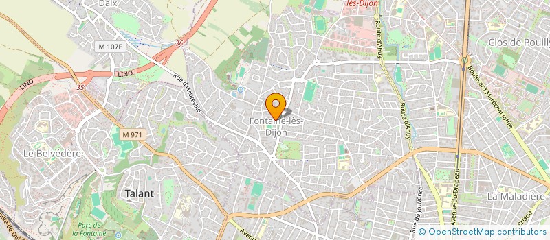 localisation de l'entreprise COUREURS SUR ROUTE DE COTE D OR  FONTAINE-LES-DIJON