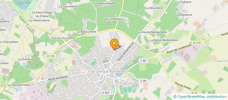 localisation de l'entreprise COURGEAU FRERES MACONNERIE  LE LOROUX-BOTTEREAU