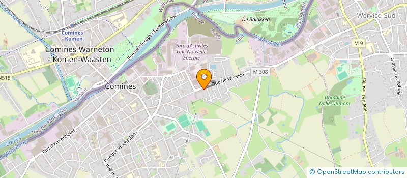 localisation de l'entreprise COURIR A COMINES  COMINES