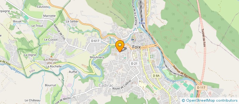 localisation de l'entreprise COURIR ARIEGE PYRENEES - CAP09  MERCUS-GARRABET