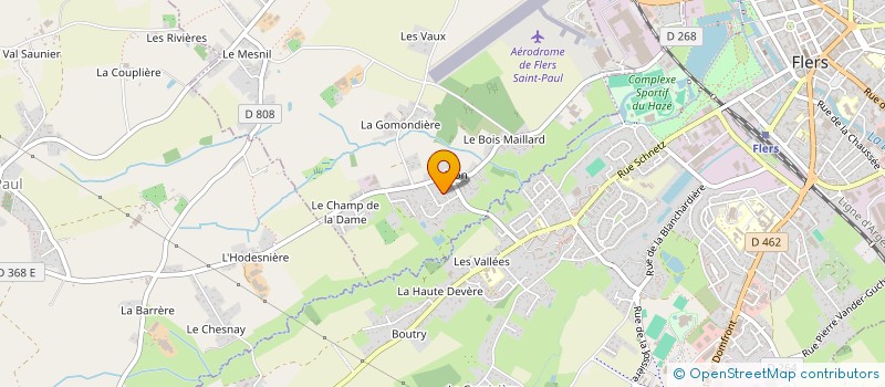 localisation de l'entreprise COURIR POUR LE BONHEUR DES PETITS CHAMPIONS à LA LANDE-PATRY