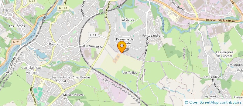 localisation de l'entreprise COURIVAUD THOMAS à LIMOGES