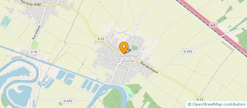 localisation de l'entreprise COURLON ALIMENTATION à COURLON-SUR-YONNE