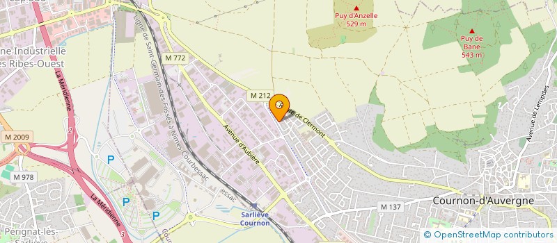 localisation de l'entreprise COURNON AMBULANCES à COURNON-D'AUVERGNE