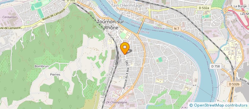 localisation de l'entreprise COURONNE à TOURNON-SUR-RHONE