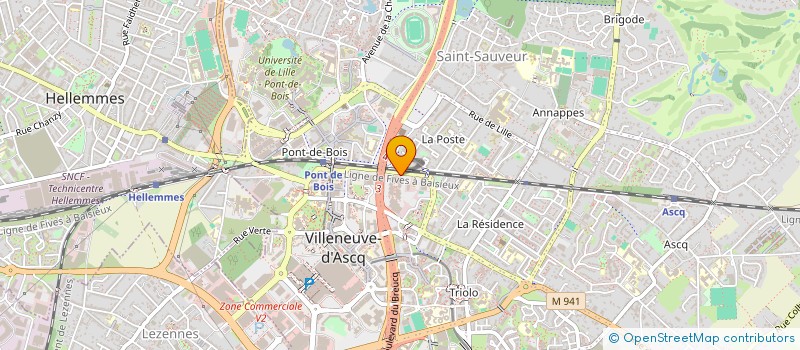 localisation de l'entreprise COURRIER PLUS  VILLENEUVE-D'ASCQ