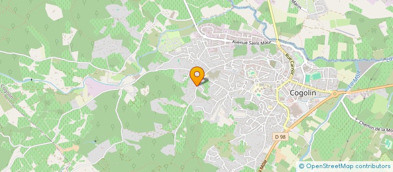 localisation de l'entreprise COURRIER SUD  COGOLIN