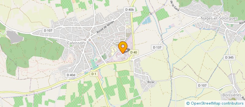 localisation de l'entreprise COURS 20 SUR 20  CALVISSON